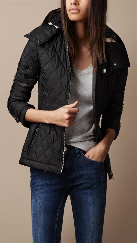 burberry black quilted jackets|quilted Burberry jacket outlet store.